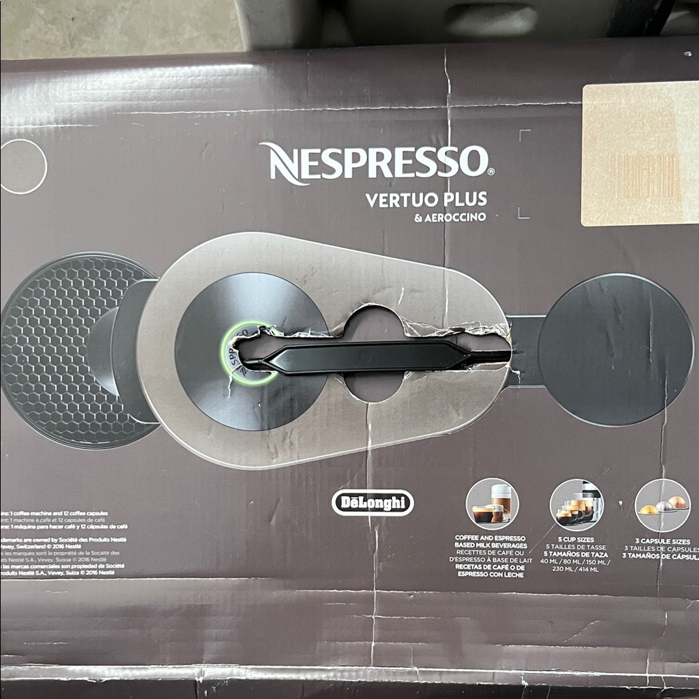 Nespresso Vertuo Plus & Aeroccino Black and Grey